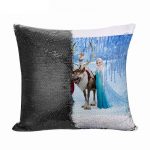 مخدة سحرية مع الحشوة لون اسود بتصميم ابطال فروزن