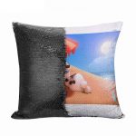 مخدة سحرية مع الحشوة لون اسود بتصميم اجازه أولاف