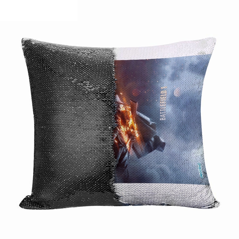 مخدة سحرية مع الحشوة لون اسود بتصميم اسلحة باتلفيلد مخدة سحرية مع الحشوة لون اسود بتصميم اسلحة باتلفيلد