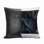مخدة سحرية مع الحشوة لون اسود بتصميم الأرواح الشريرة بلود بورن