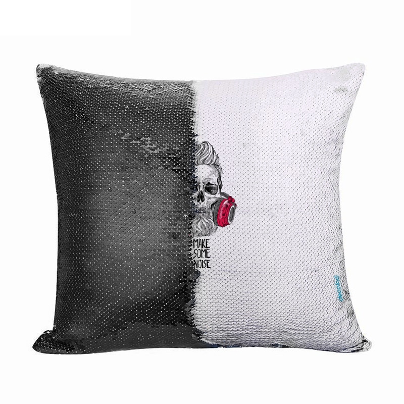 مخدة سحرية مع الحشوة لون اسود بتصميم الأستماع الى الموسيقى مخدة سحرية مع الحشوة لون اسود بتصميم الأستماع الى الموسيقى