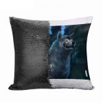 مخدة سحرية مع الحشوة لون اسود بتصميم الاميرة مونونوكي في الغابة