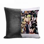 مخدة سحرية مع الحشوة لون اسود بتصميم الشخصيات الفخمة كل الانميات