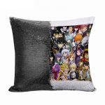 مخدة سحرية مع الحشوة لون اسود بتصميم الشخصيات المخيفه كل الانميات