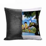 مخدة سحرية مع الحشوة لون اسود بتصميم الصيد مع جاري توتورو