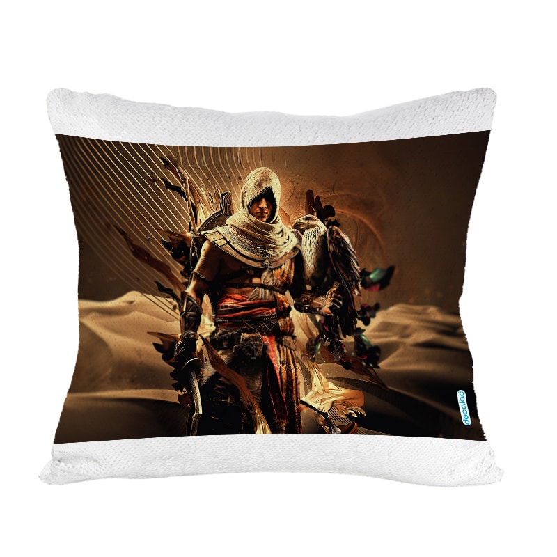 مخدة-سحرية-مع-الحشوة-لون-اسود-بتصميم-الطائرمع-الصقر-أساسنز-كريد-1