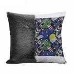 مخدة سحرية مع الحشوة لون اسود بتصميم الفضاء الخارجي