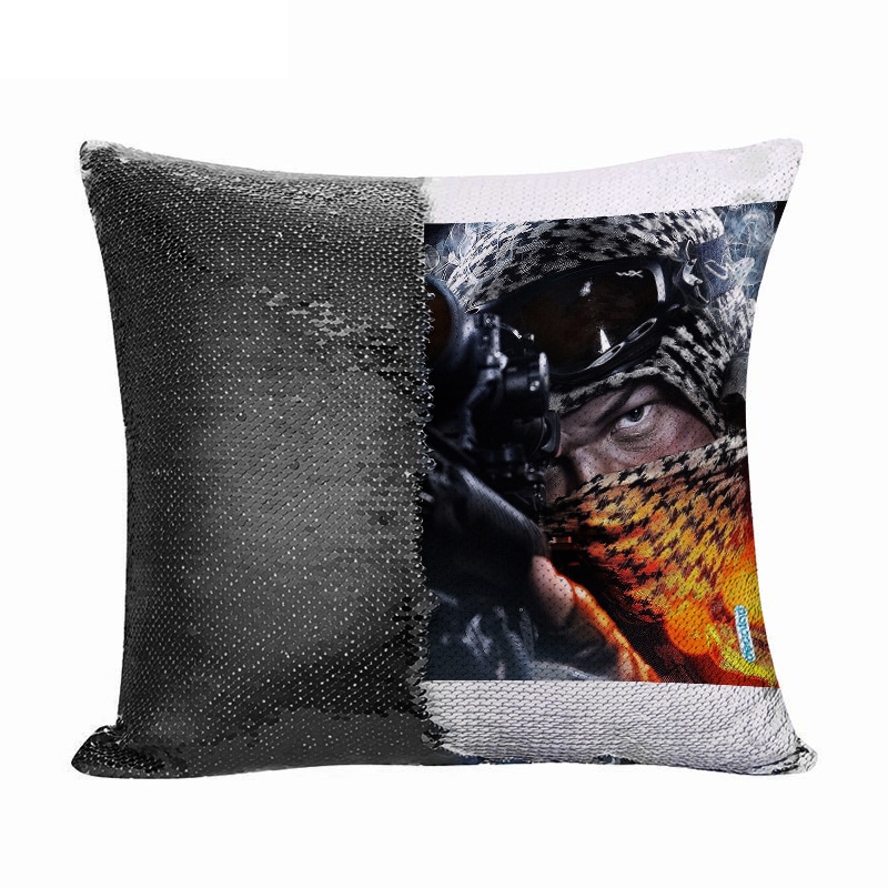 مخدة سحرية مع الحشوة لون اسود بتصميم القناص  باتلفيلد 1 مخدة سحرية مع الحشوة لون اسود بتصميم القناص  باتلفيلد 1