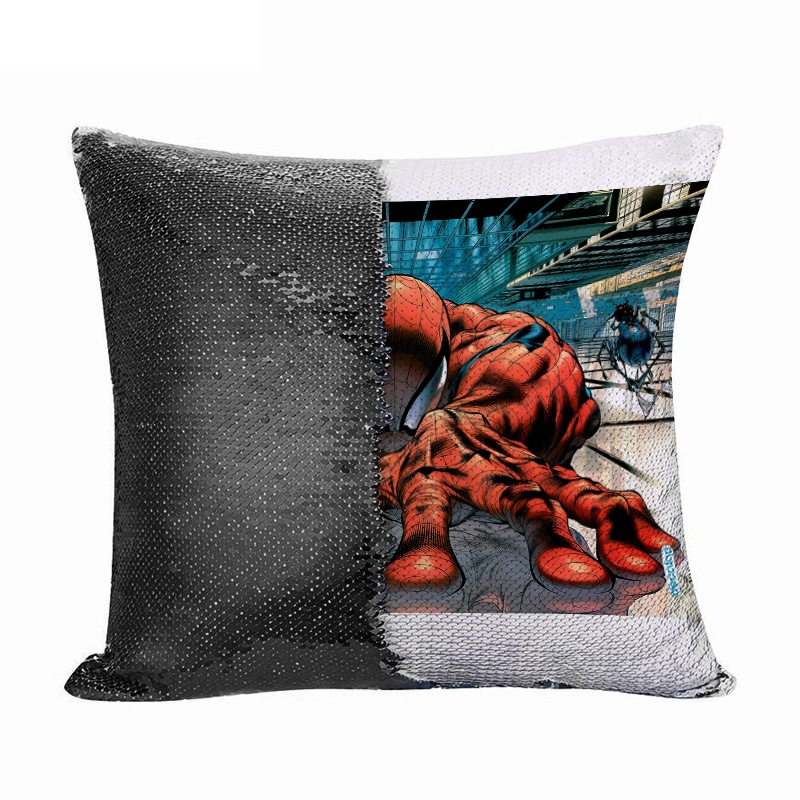 مخدة سحرية مع الحشوة لون اسود بتصميم تسلق الجدران سبايدر مان مخدة سحرية مع الحشوة لون اسود بتصميم تسلق الجدران سبايدر مان