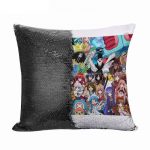 مخدة سحرية مع الحشوة لون اسود بتصميم جنون الانميات