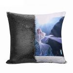 مخدة سحرية مع الحشوة لون اسود بتصميم حصان إلسا الثلجي ملكة الثلج