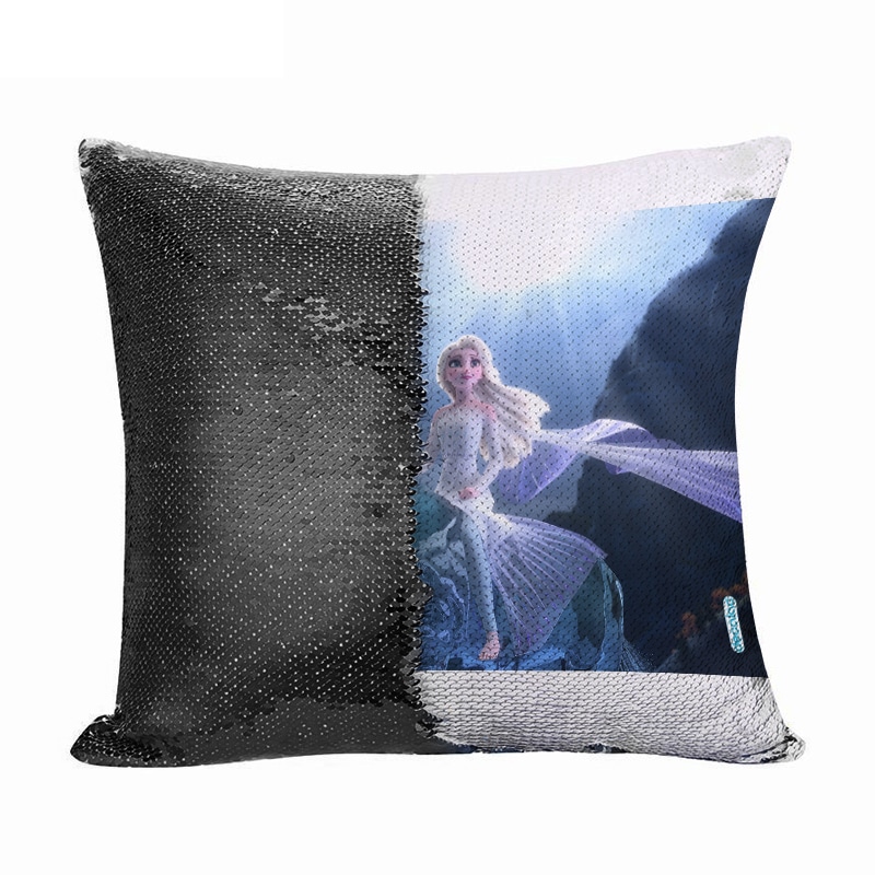 مخدة سحرية مع الحشوة لون اسود بتصميم حصان إلسا الثلجي ملكة الثلج مخدة سحرية مع الحشوة لون اسود بتصميم حصان إلسا الثلجي ملكة الثلج