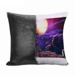 مخدة سحرية مع الحشوة لون اسود بتصميم دكتور ستون امل العالم