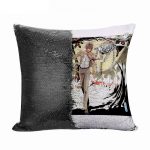 مخدة سحرية مع الحشوة لون اسود بتصميم ديث نوت عالم الشياطين