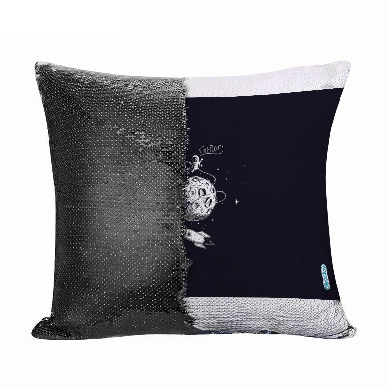 مخدة سحرية مع الحشوة لون اسود بتصميم رائد فضاء مخدة سحرية مع الحشوة لون اسود بتصميم رائد فضاء