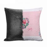 مخدة سحرية مع الحشوة لون اسود بتصميم زوجين الحب فلامنغو