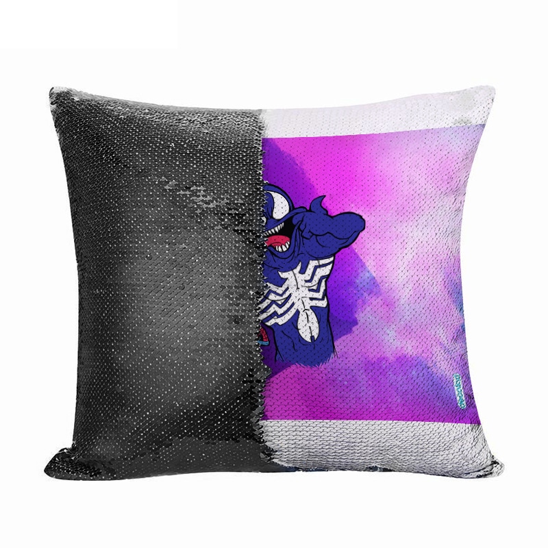 مخدة سحرية مع الحشوة لون اسود بتصميم  سبيدر مان رسم مخدة سحرية مع الحشوة لون اسود بتصميم  سبيدر مان رسم