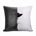 مخدة سحرية مع الحشوة لون اسود بتصميم سيدة