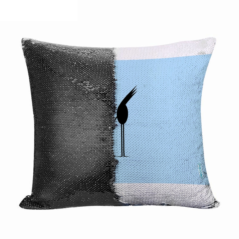 مخدة سحرية مع الحشوة لون اسود بتصميم طائر أسود مخدة سحرية مع الحشوة لون اسود بتصميم طائر أسود