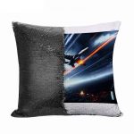 مخدة سحرية مع الحشوة لون اسود بتصميم طائرات حربيه باتلفيلد