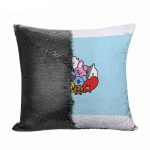 مخدة سحرية مع الحشوة لون اسود بتصميم عائلة بانقتان شخصيات BTS