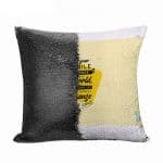 مخدة سحرية مع الحشوة لون اسود بتصميم عبارات انجليزيه