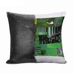 مخدة سحرية مع الحشوة لون اسود بتصميم فن تجريدي