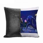 مخدة سحرية مع الحشوة لون اسود بتصميم فورت نايت زومبي