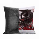 مخدة سحرية مع الحشوة لون اسود بتصميم قتال ليفاي هجوم العمالقة