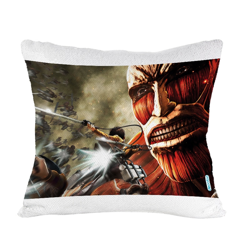 مخدة-سحرية-مع-الحشوة-لون-اسود-بتصميم-قتال-مع-عملاق-هجوم-العمالقة-1