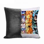 مخدة سحرية مع الحشوة لون اسود بتصميم قوة الابطال كل الانميات