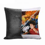 مخدة سحرية مع الحشوة لون اسود بتصميم قوة الثلاثة أشقاء ون بيس