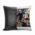 مخدة سحرية مع الحشوة لون اسود بتصميم قوة لاو ون بيس