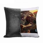 مخدة سحرية مع الحشوة لون اسود بتصميم قوة ميكاسا انمي هجوم العمالقة