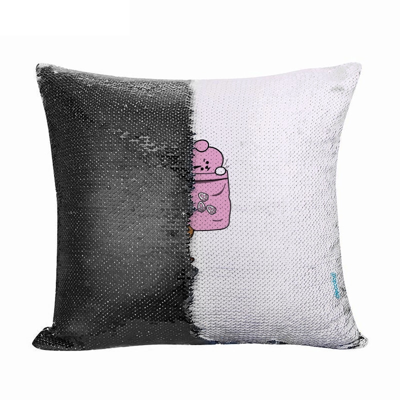 مخدة سحرية مع الحشوة لون اسود بتصميم كوكي و شوكي شخصيات BTS مخدة سحرية مع الحشوة لون اسود بتصميم كوكي و شوكي شخصيات BTS