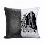 مخدة سحرية مع الحشوة لون اسود بتصميم لاو ولوفي ون بيس