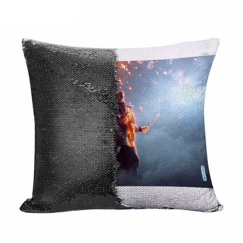 مخدة سحرية مع الحشوة لون اسود بتصميم لعبة باتلفيلد مخدة سحرية مع الحشوة لون اسود بتصميم لعبة باتلفيلد