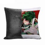 مخدة سحرية مع الحشوة لون اسود بتصميم لكمه ميدوريا أكاديميتي للأبطال