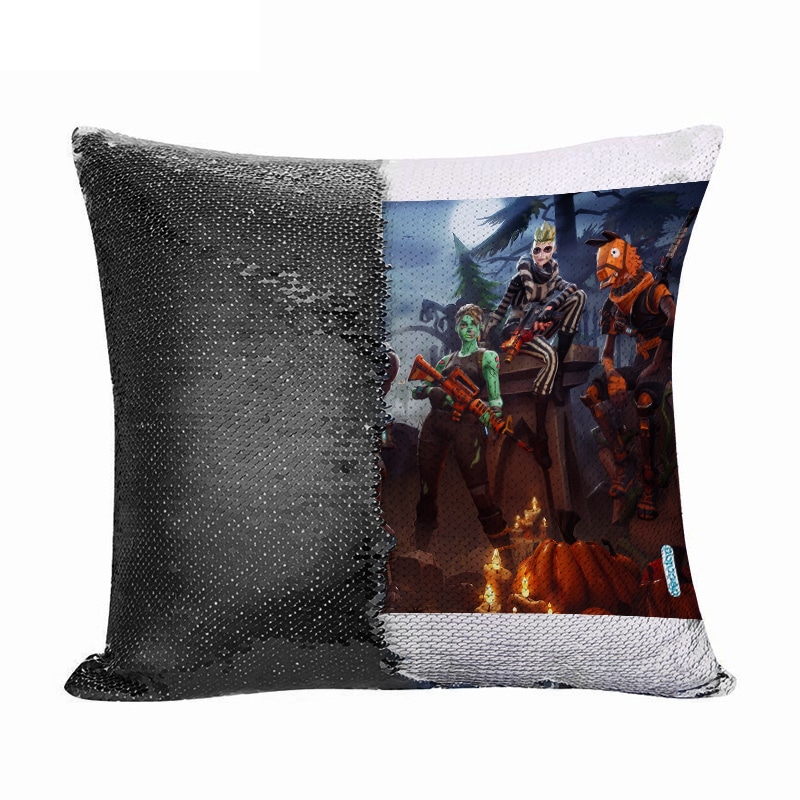 مخدة سحرية مع الحشوة لون اسود بتصميم هالوين فورت نايت مخدة سحرية مع الحشوة لون اسود بتصميم هالوين فورت نايت