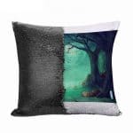 مخدة سحرية مع الحشوة لون اسود بتصميم هالوين مخيف