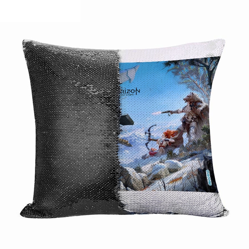 مخدة سحرية مع الحشوة لون اسود بتصميم هوريزن زيرو دون مخدة سحرية مع الحشوة لون اسود بتصميم هوريزن زيرو دون