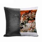 مخدة سحرية مع الحشوة لون اسود بتصميم ورود