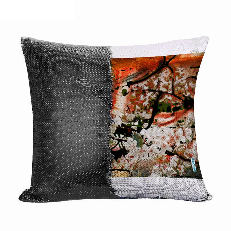 مخدة سحرية مع الحشوة لون اسود بتصميم ورود مخدة سحرية مع الحشوة لون اسود بتصميم ورود