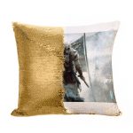 مخدة سحرية مع الحشوة لون ذهبي بتصميم أساسنز كريد الثورة الأمريكية