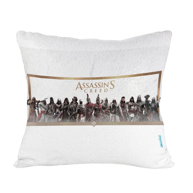 مخدة-سحرية-مع-الحشوة-لون-ذهبي-بتصميم-أساسنز-كريد-جميع-الشخصيات-1