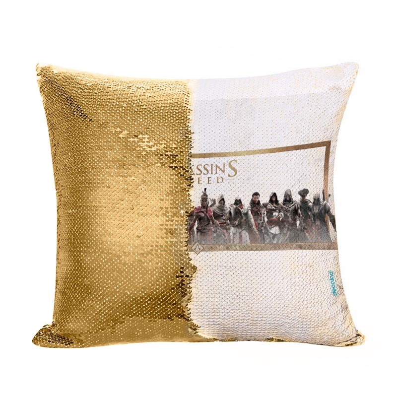 مخدة سحرية مع الحشوة لون ذهبي بتصميم أساسنز كريد جميع الشخصيات مخدة سحرية مع الحشوة لون ذهبي بتصميم أساسنز كريد جميع الشخصيات
