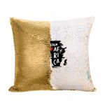 مخدة سحرية مع الحشوة لون ذهبي بتصميم أفريقيا