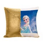 مخدة سحرية مع الحشوة لون ذهبي بتصميم إلسا ملكة الثلج