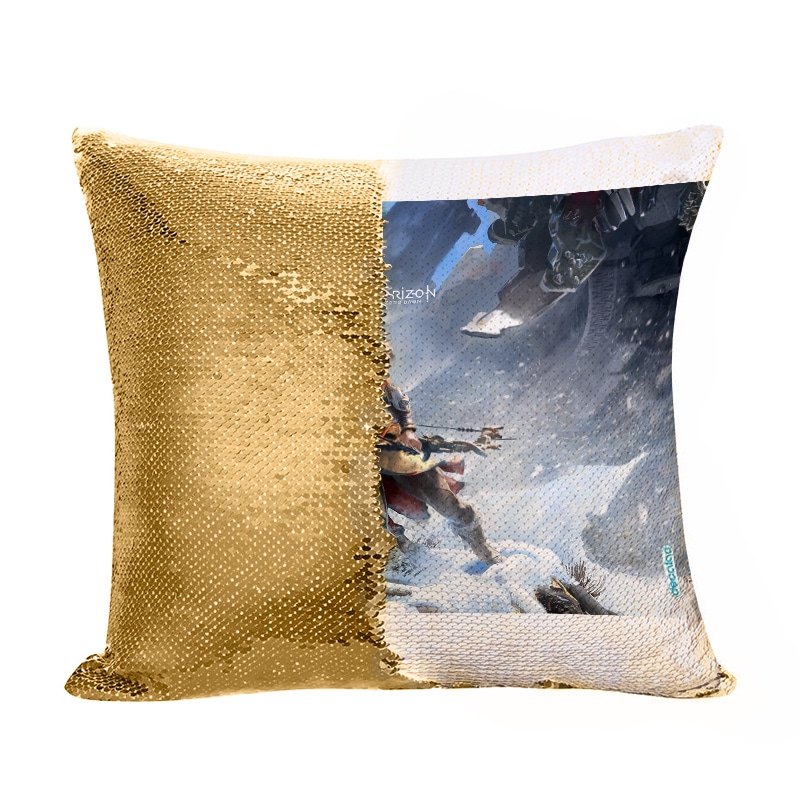 مخدة سحرية مع الحشوة لون ذهبي بتصميم إلوي هوريزن زيرو دون مخدة سحرية مع الحشوة لون ذهبي بتصميم إلوي هوريزن زيرو دون
