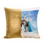 مخدة سحرية مع الحشوة لون ذهبي بتصميم ابطال فروزن